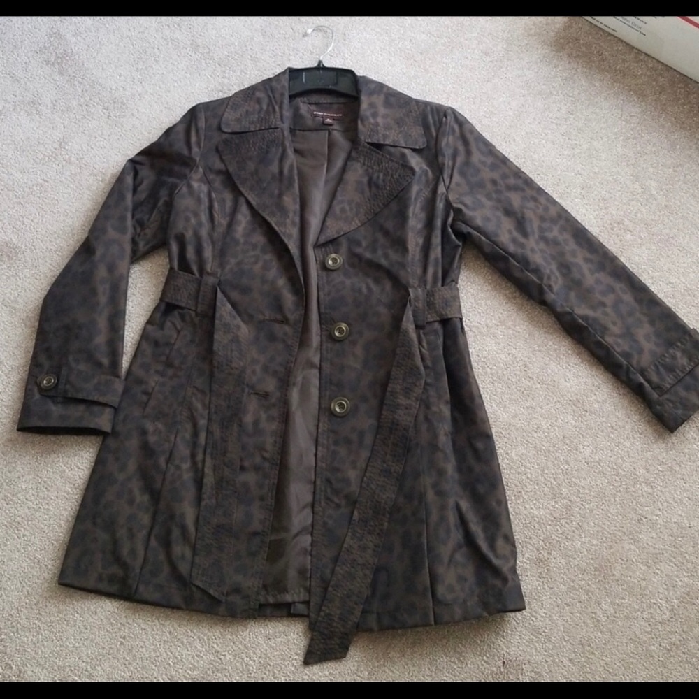 Dana Buckman Leopard Trench Coat